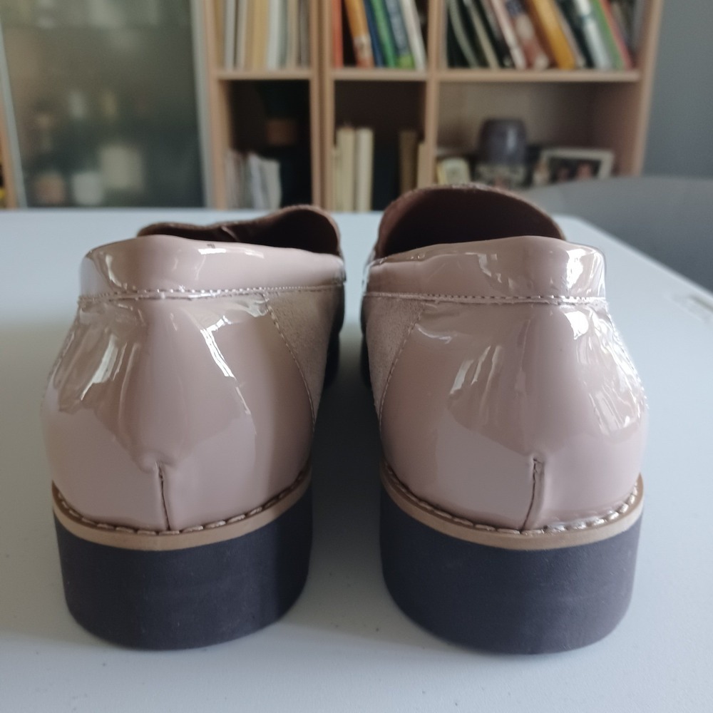 Donald Pliner Womens Blush Pink Leather Lug Sole Bit Loafers HPCLIO-CS Size 10M - Picture 5 of 16